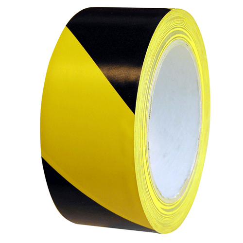 Line Marking Tape 33m  [Colour:Black/Yellow] [Width:24mm]