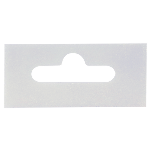 Hang Tab 25mm x 55mm Clear with euroslot Roll of 2000